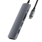 elago 6 in 1 Card Reader / HDMI Multi Hub USB-C for Type-C Port (Dark Gray)