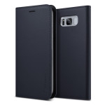 VERUS Genuine Leather Diary for Galaxy S8 (Navy)
