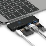 elago ALUMINUM CHARGING MULTI HUB USB-C for NOTE PC (Black)