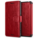 VERUS Dandy Layered Leather for Xperia X Performance (Wine+Black)