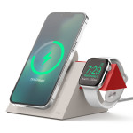 elago MS5 CHARGING STAND for MagSafe Charger / Apple Watch Charger (Stone/Red)