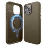 elago MAGNETIC LEATHER CASE for iPhone15 Pro Max (Taupe)